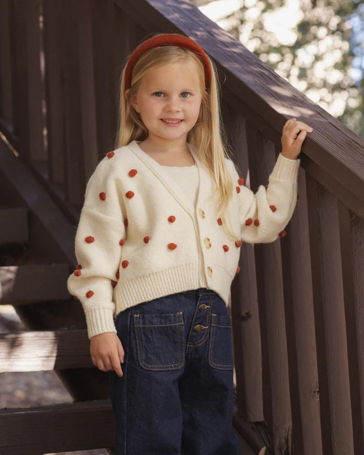 Boxy Crop Cardigan | Ruby Bobble | Rylee & Cru