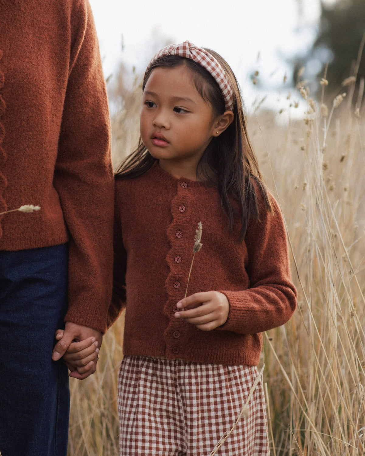 Scallop Cardigan | Brick | Rylee & Cru