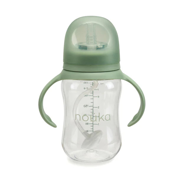 Transitional Sippy/Weighted Straw Cup | noüka | Moss
