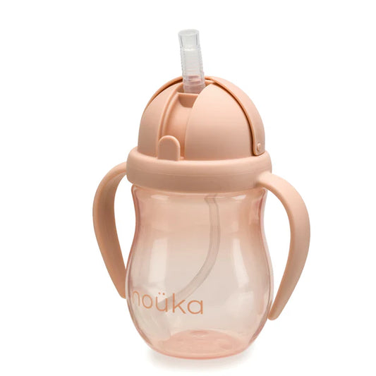 Non-Spill Weighted Straw Cup 8 oz | noüka | Soft Blush