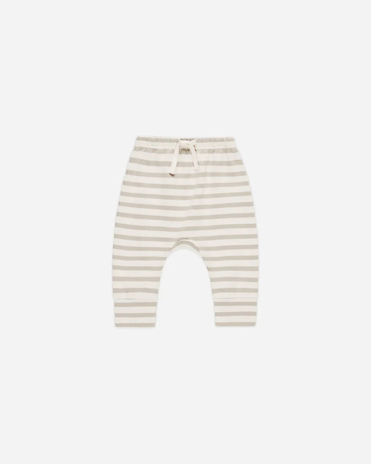 Drawstring Pant | Grey Stripe | Quincy Mae