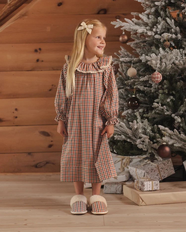 Girl's Nightgown | Holiday Gingham | Rylee & Cru