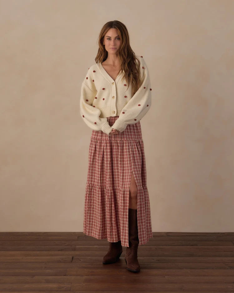 Women's Boxy Crop Cardigan | Ruby Bobble | Rylee & Cru