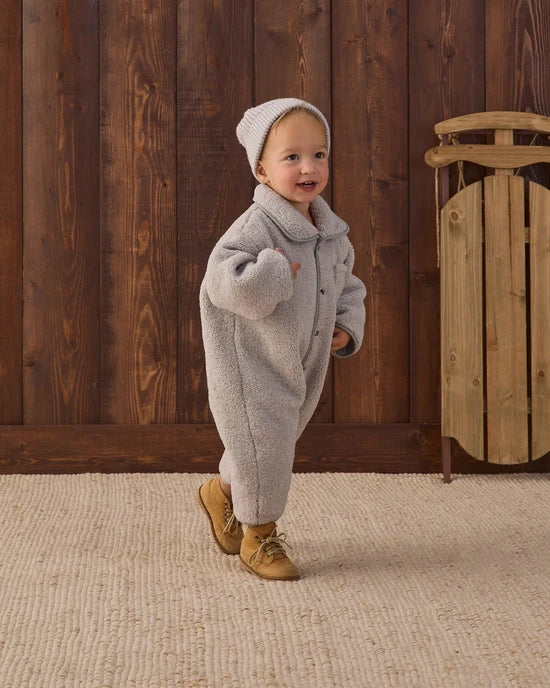 Shearling Jumpsuit | Fog | Quincy Mae