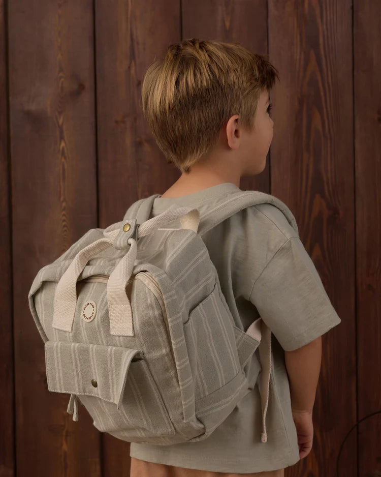 Mini Backpack | Sage Pinstripe | Rylee & Cru