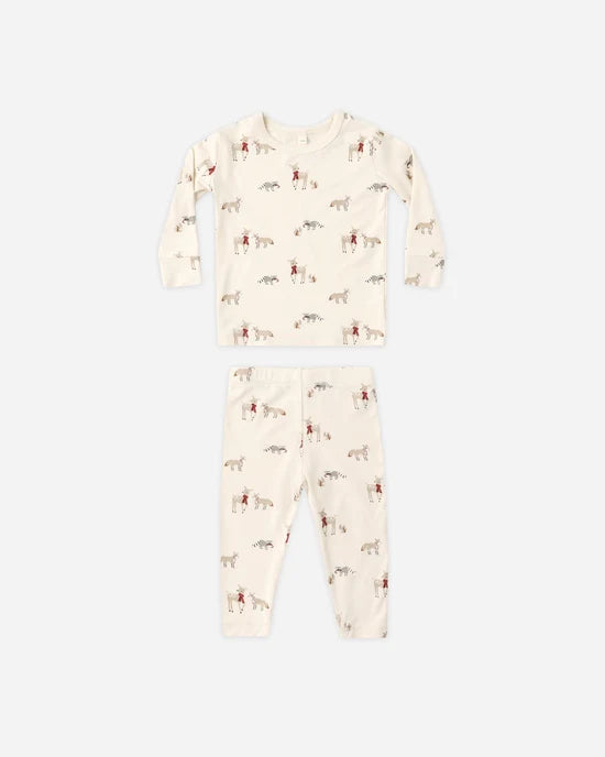 Bamboo PJ Set | Forest Friends | Quincy Mae