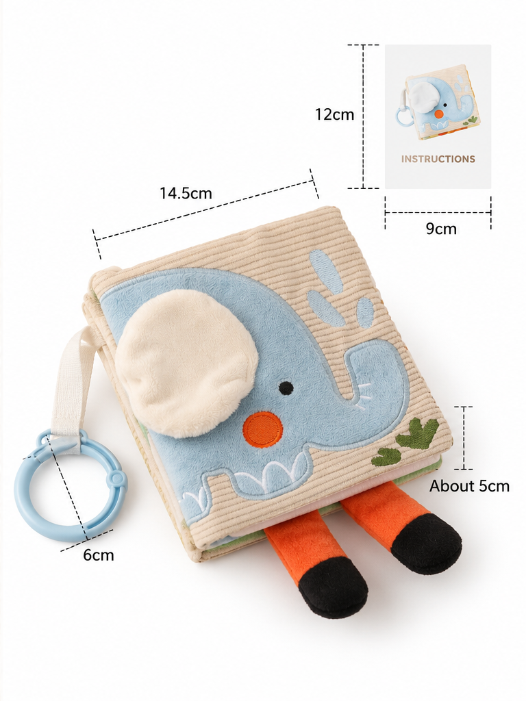 Soft Elephant Crinkle Book