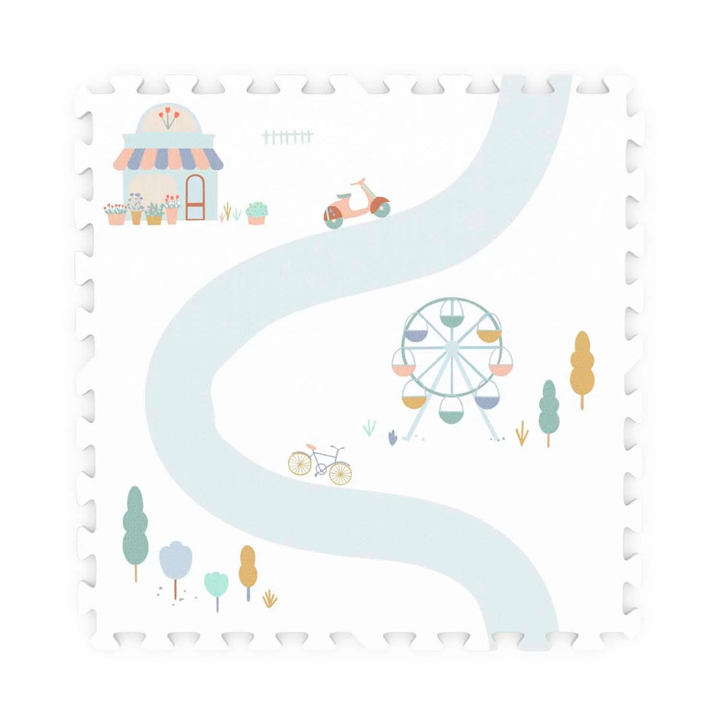Puzzlemat, Storage Box & Mini House | Village | Play&Go