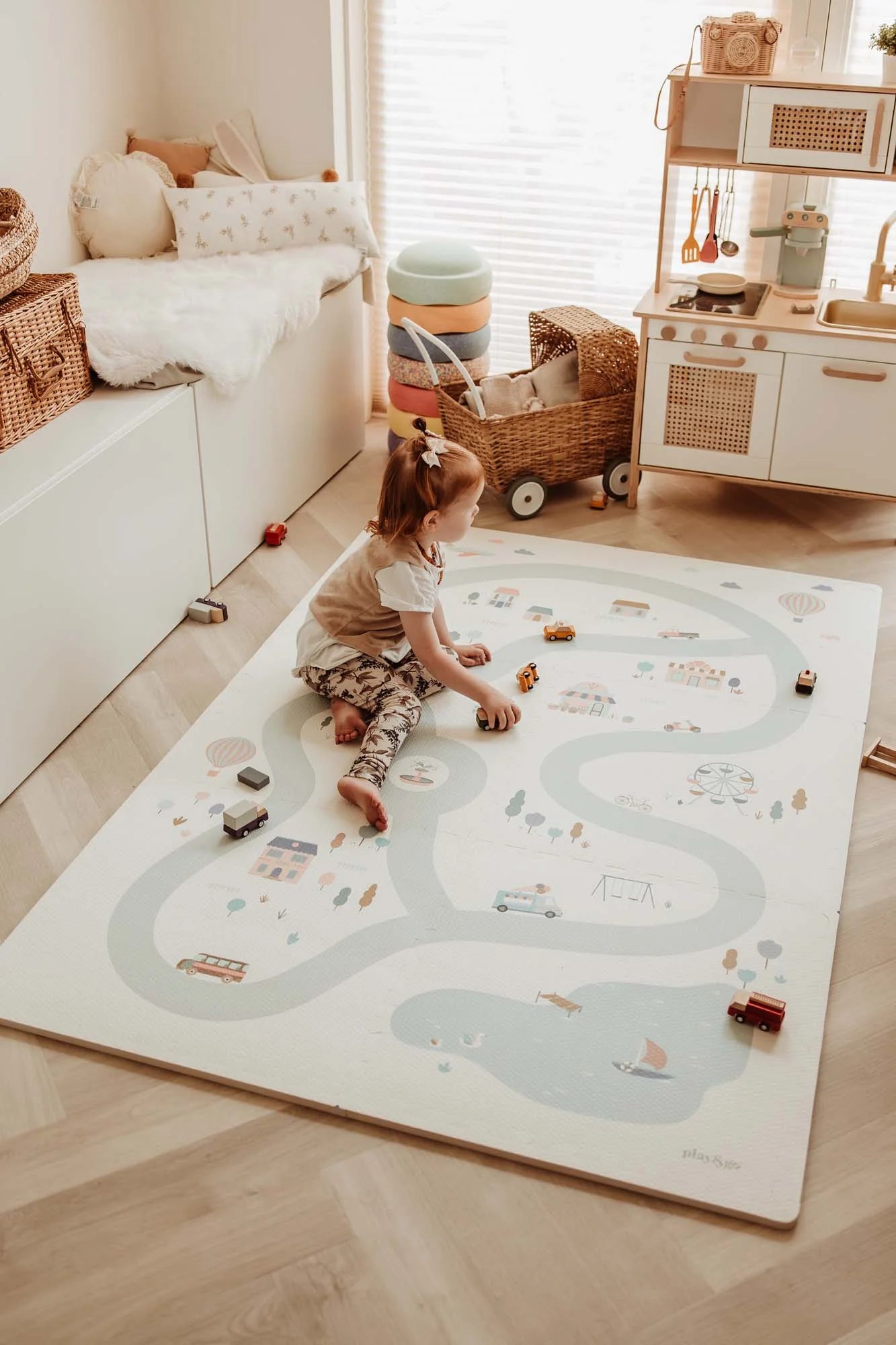 Puzzlemat, Storage Box & Mini House | Village | Play&Go