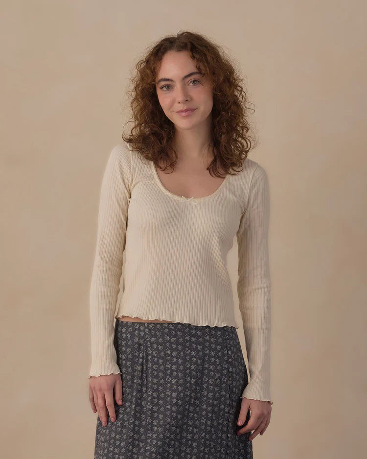 Women's Ribbed Long Sleeve | Natural | Rylee & Cru