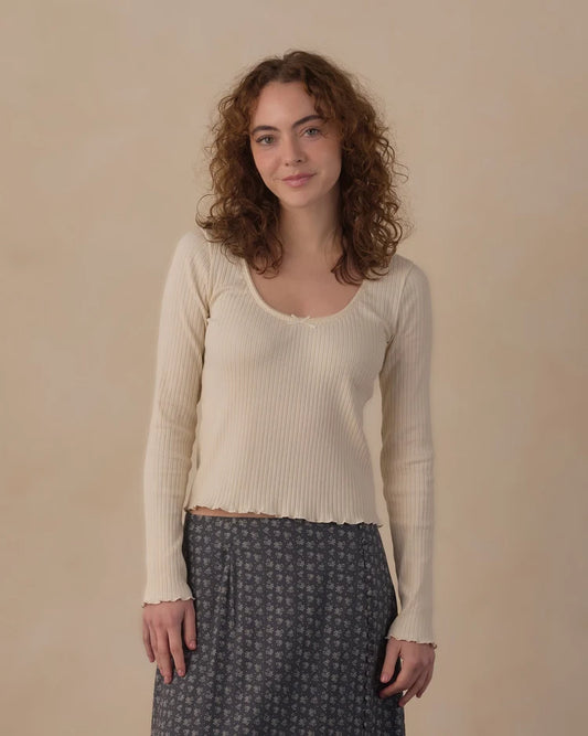 Women's Ribbed Long Sleeve | Natural | Rylee & Cru