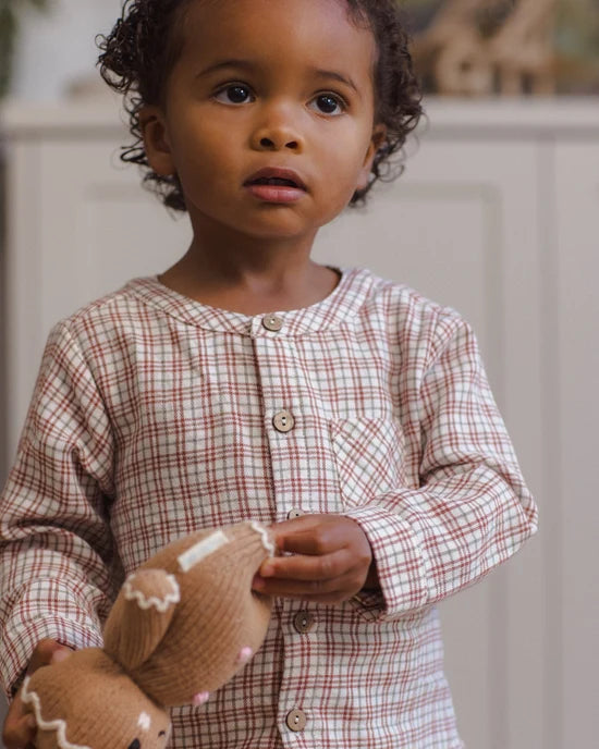 Milo Shirt | Christmas Plaid | Quincy Mae