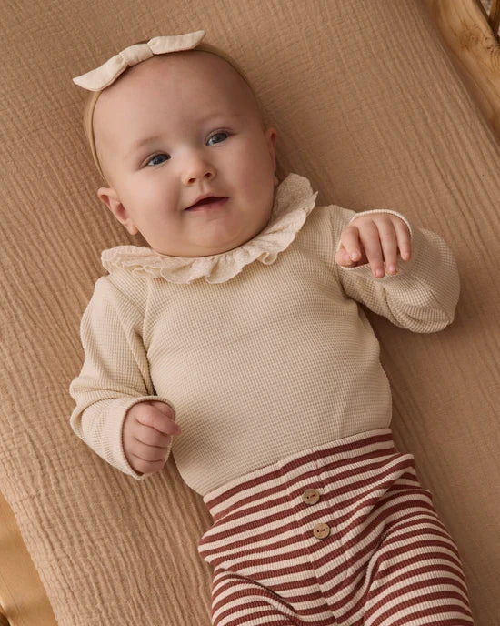 Ruffle Collar Bodysuit | Natural | Quincy Mae