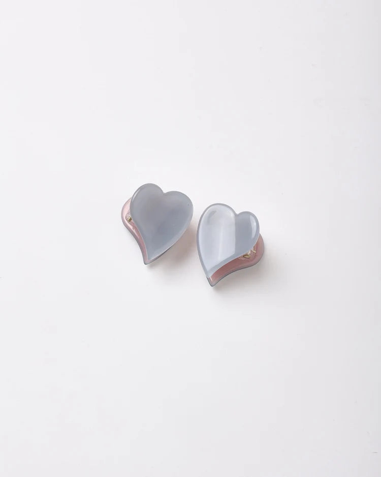 Heart Mini Clips | Dusty Blue, Blush, Clay | Rylee & Cru