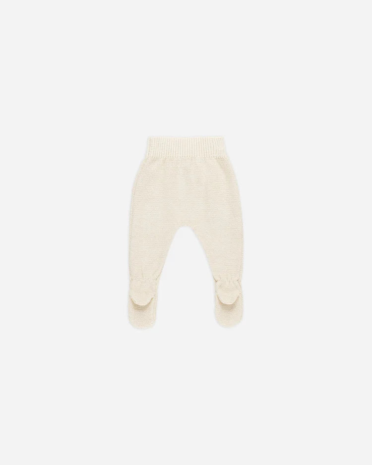 Footed Knit Pant | Natural | Quincy Mae