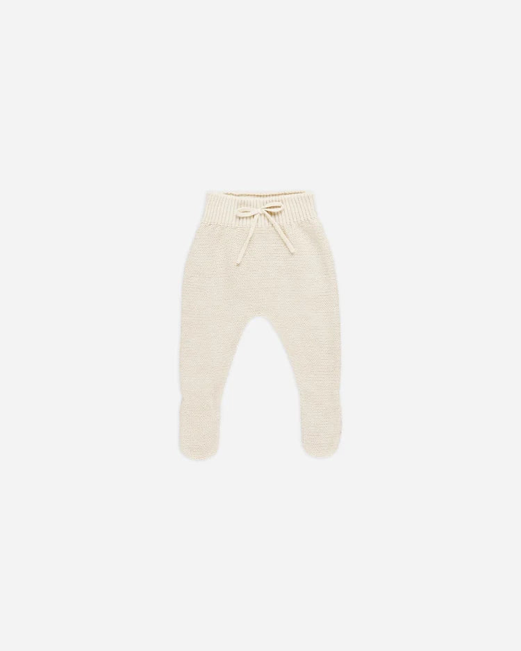 Footed Knit Pant | Natural | Quincy Mae