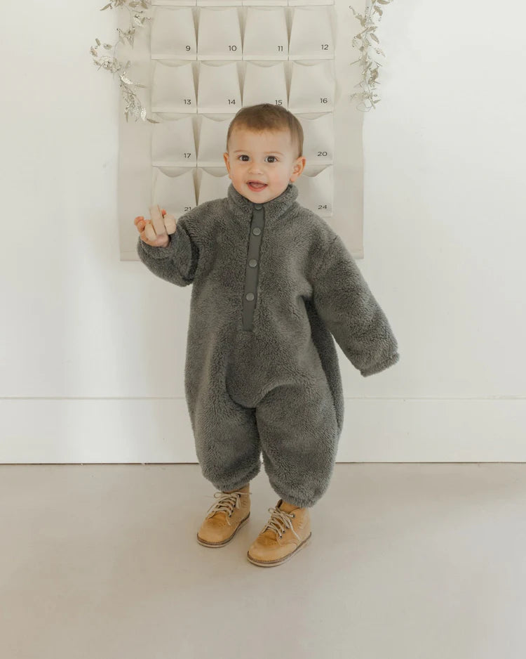 Fuzzy Winter Jumpsuit | Forest | Rylee & Cru