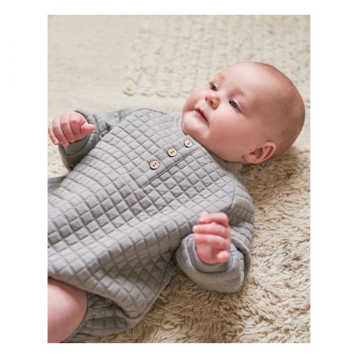 Quilted Sweater Onesie | Quincy Mae | Dusty Blue