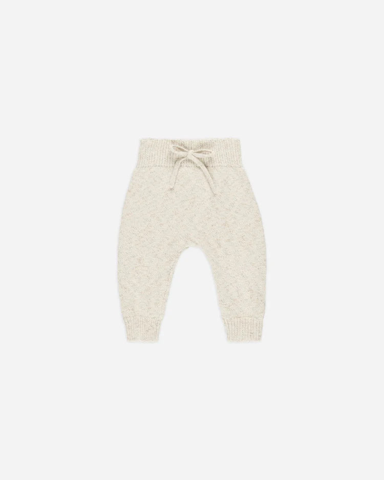 Knit Pant | Speckled Natural | Quincy Mae