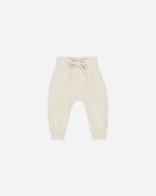 Knit Pant | Speckled Natural | Quincy Mae