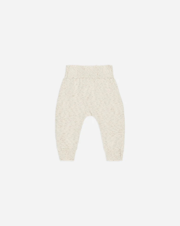 Knit Pant | Speckled Natural | Quincy Mae