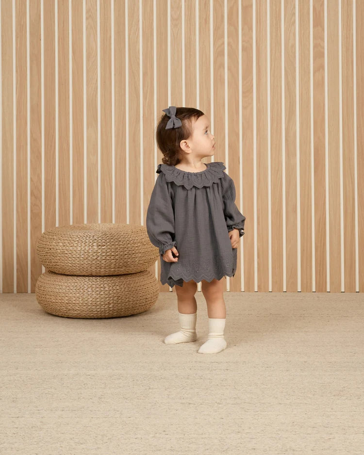 Long Sleeve Isla Dress | Indigo | Quincy Mae