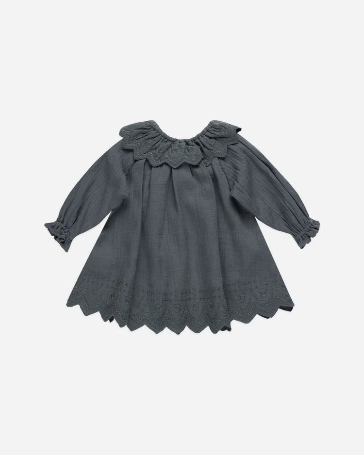 Long Sleeve Isla Dress | Indigo | Quincy Mae