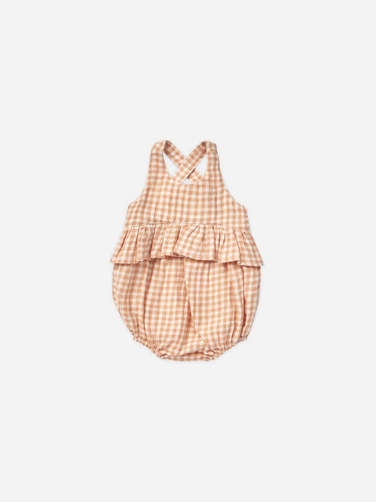 Penny Romper | Quincy Mae | Melon Gingham