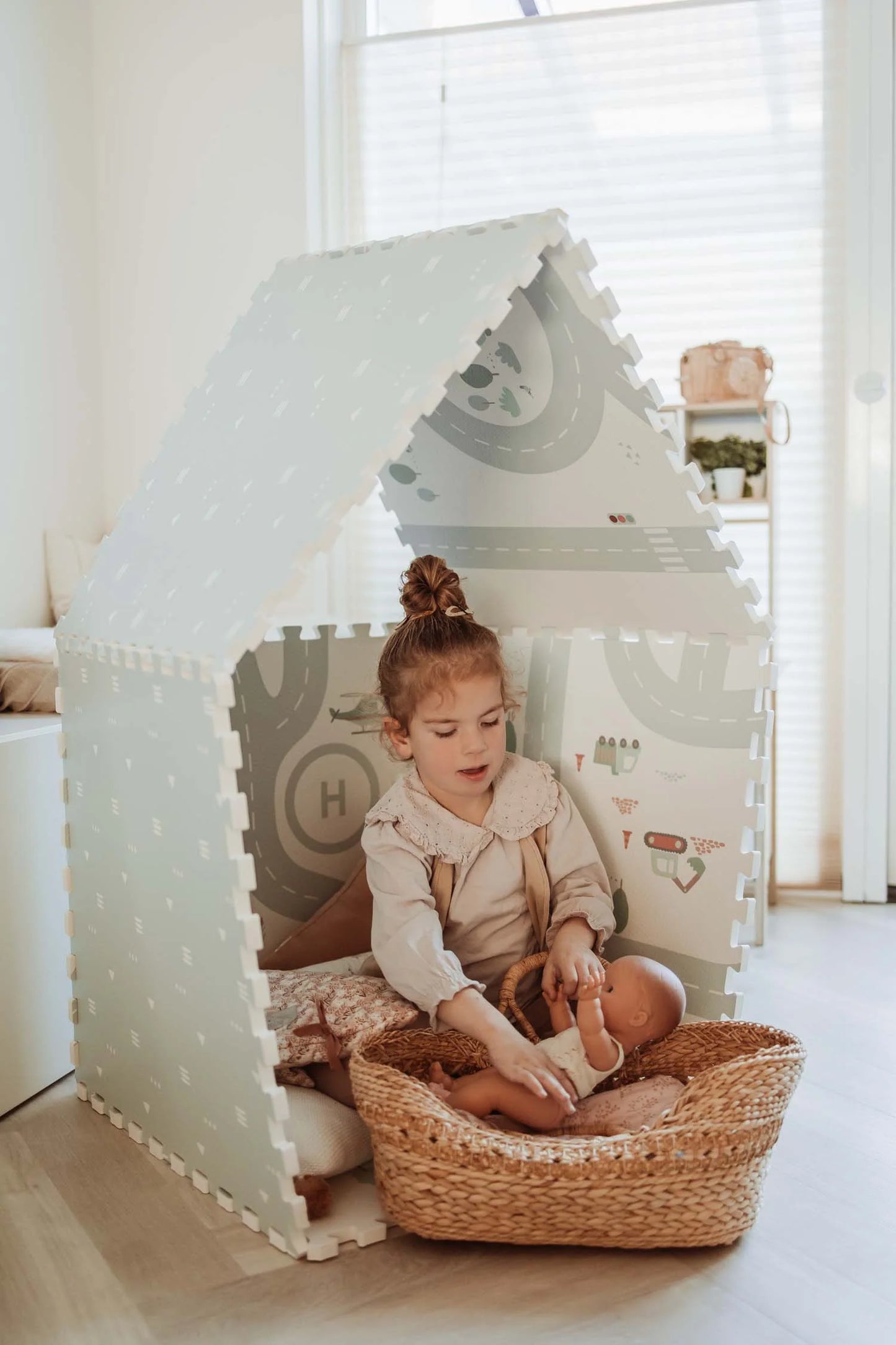 Puzzlemat, Storage Box & Mini House | Road Map | Play&Go