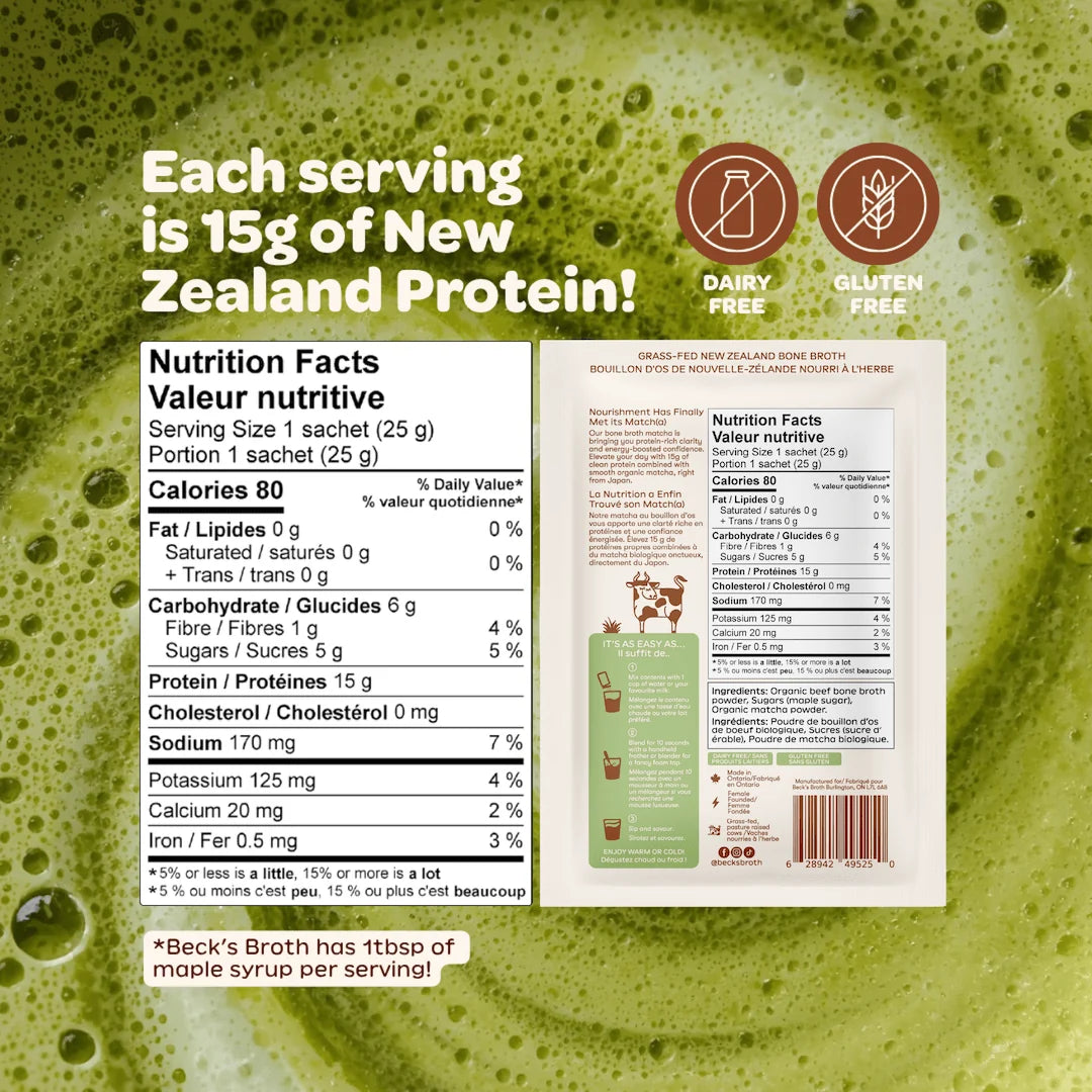 Beck's Broth - Protein Match Latte
