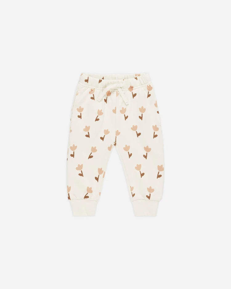 Relaxed Fleece Sweatpant | Tulips | Quincy Mae