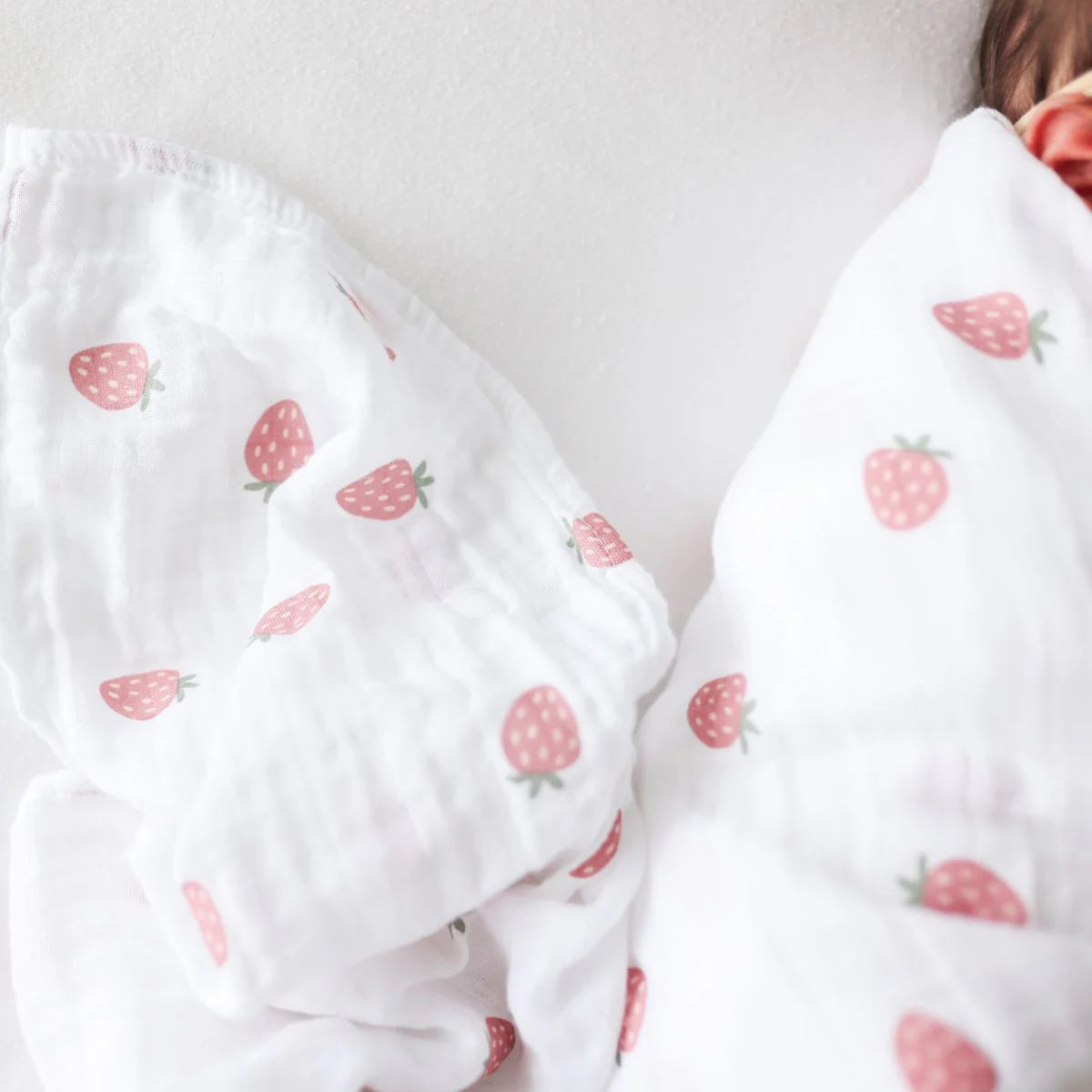 Cotton Swaddle 2 Pack | Strawberry & Ballet Slipper | Lulujo