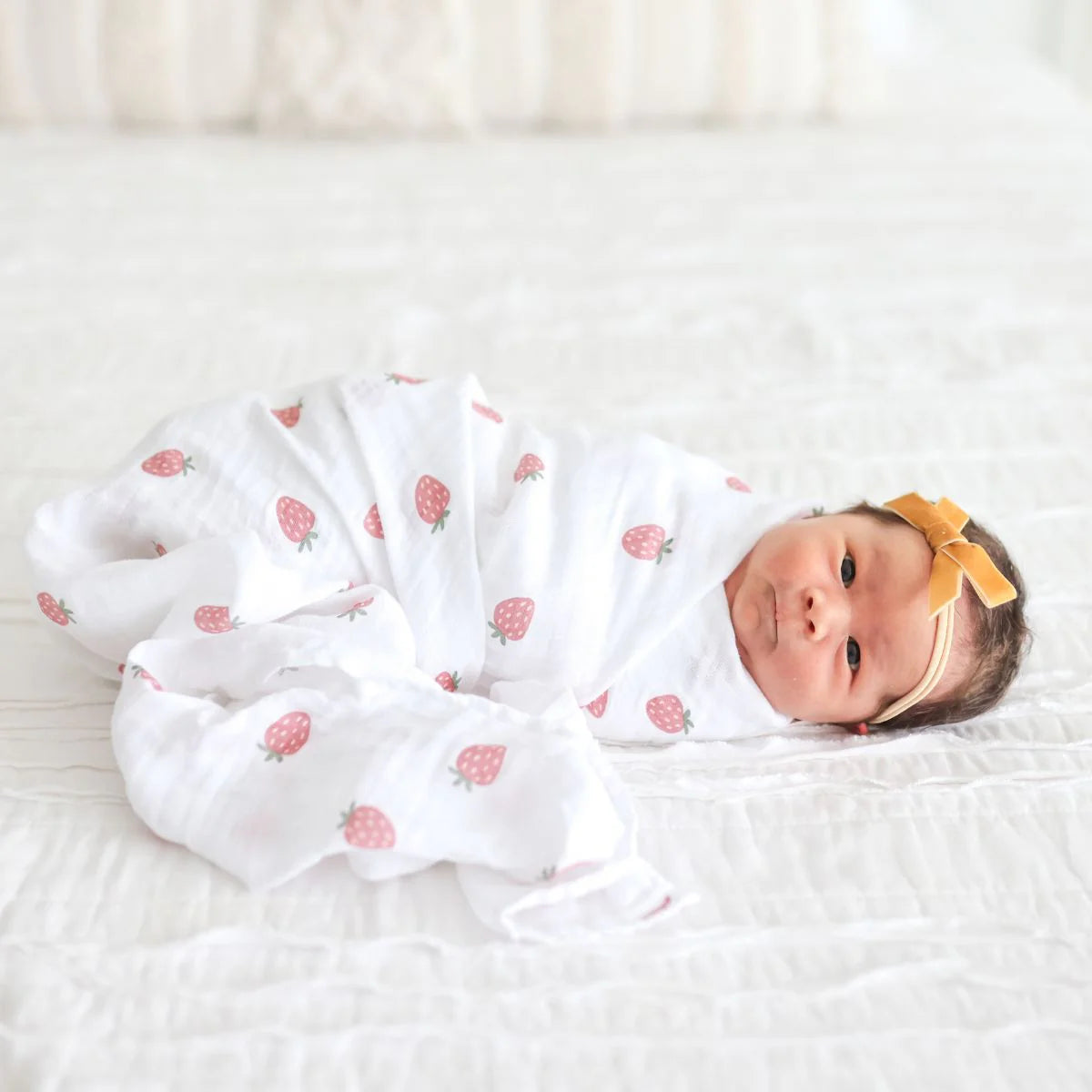 Cotton Swaddle 2 Pack | Strawberry & Ballet Slipper | Lulujo