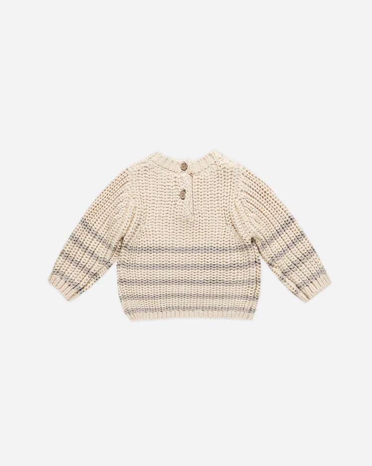 Rex Sweater | Fog Stripe | Quincy Mae