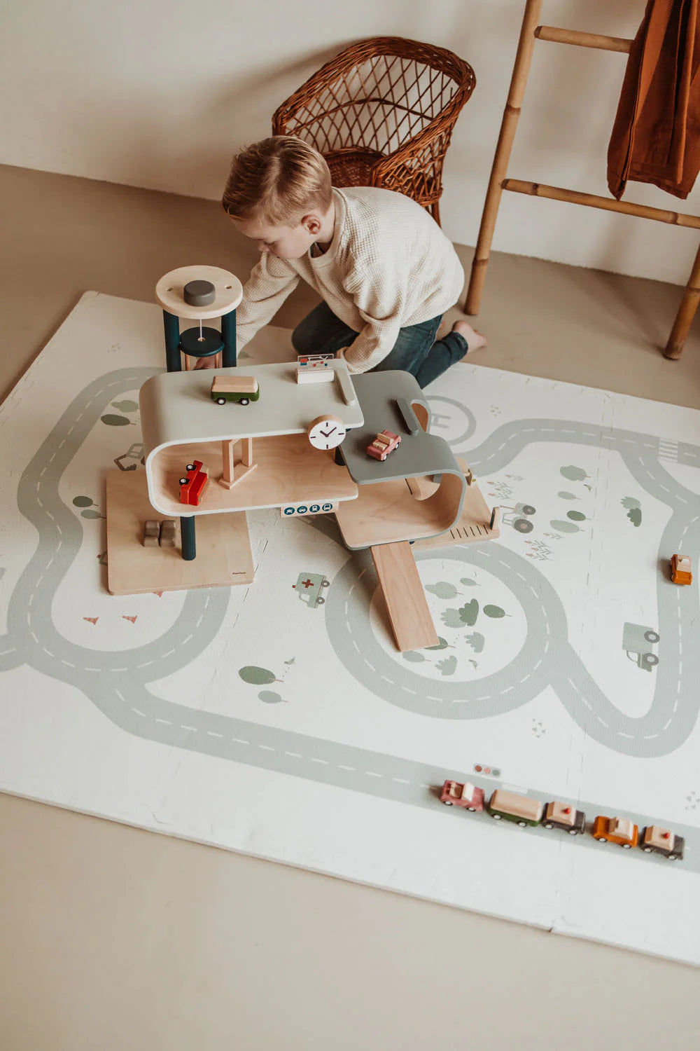 Puzzlemat, Storage Box & Mini House | Road Map | Play&Go