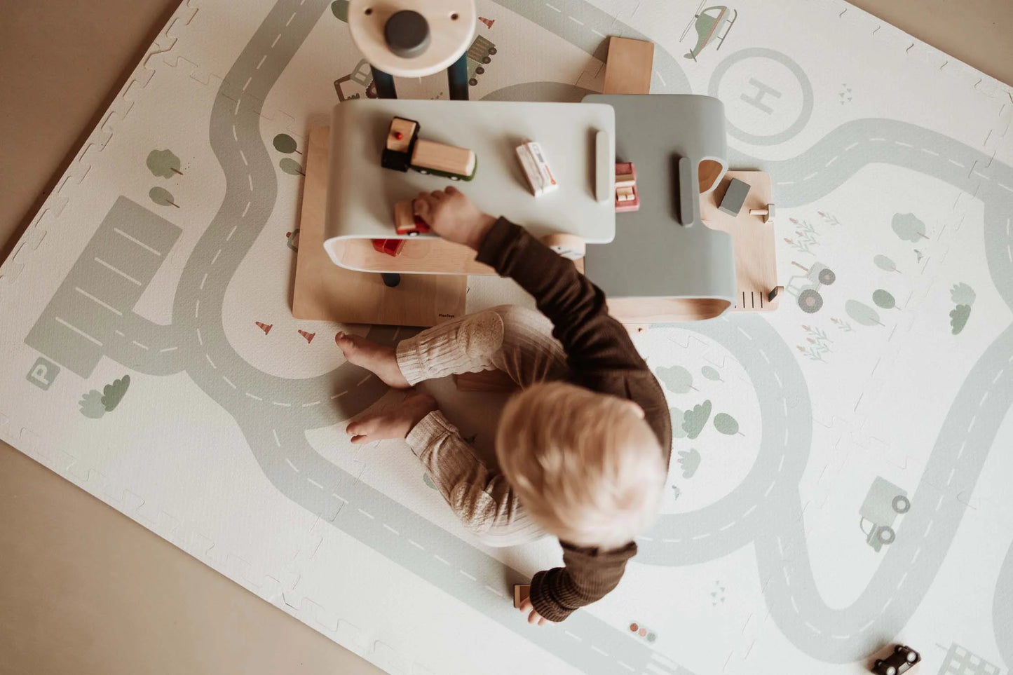 Puzzlemat, Storage Box & Mini House | Road Map | Play&Go