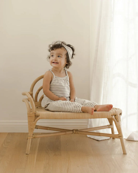 Smocked Jumpsuit | Quincy Mae | Periwinkle Stripe