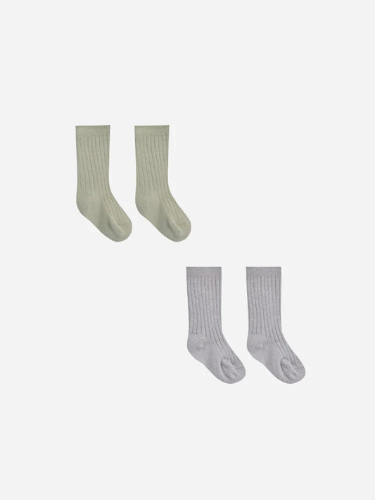 Socks Set | Quincy Mae | Sage, Periwinkle