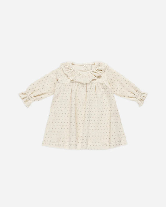 Velour Baby Dress | Polka Dot | Quincy Mae