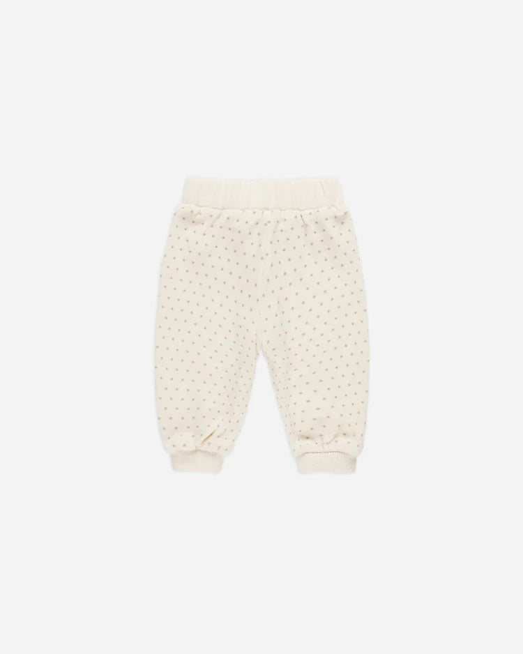 Velour Relaxed Sweatpant | Polka Dot | Quincy Mae