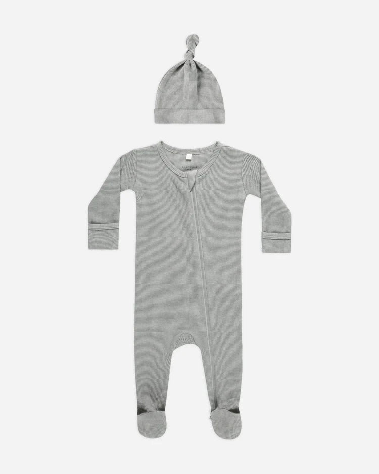 Waffle Sleep Set | Dusty Blue | Quincy Mae