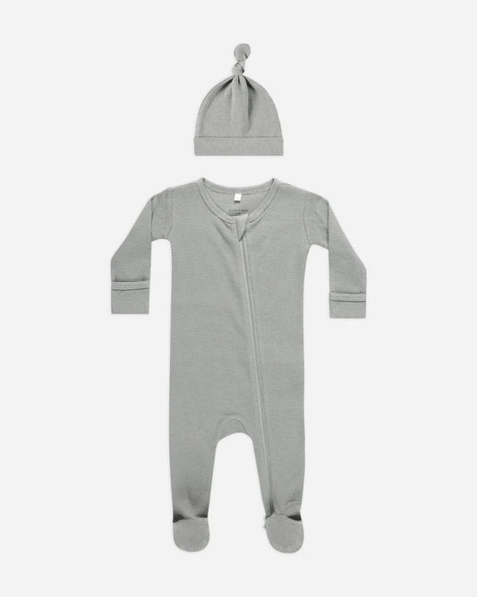 Waffle Sleep Set | Dusty Blue | Quincy Mae