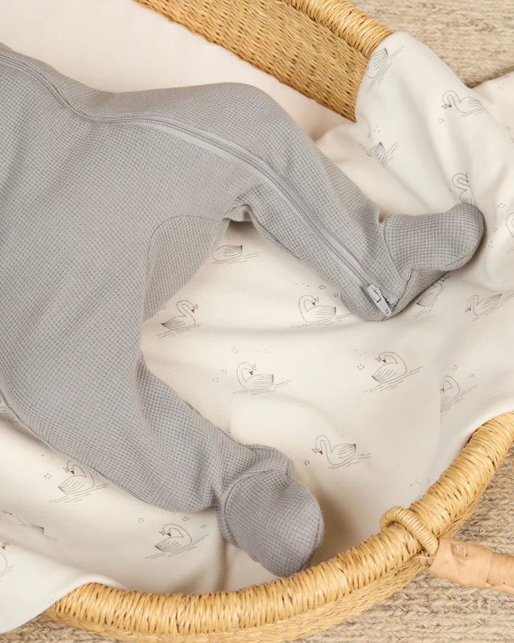 Waffle Sleep Set | Dusty Blue | Quincy Mae