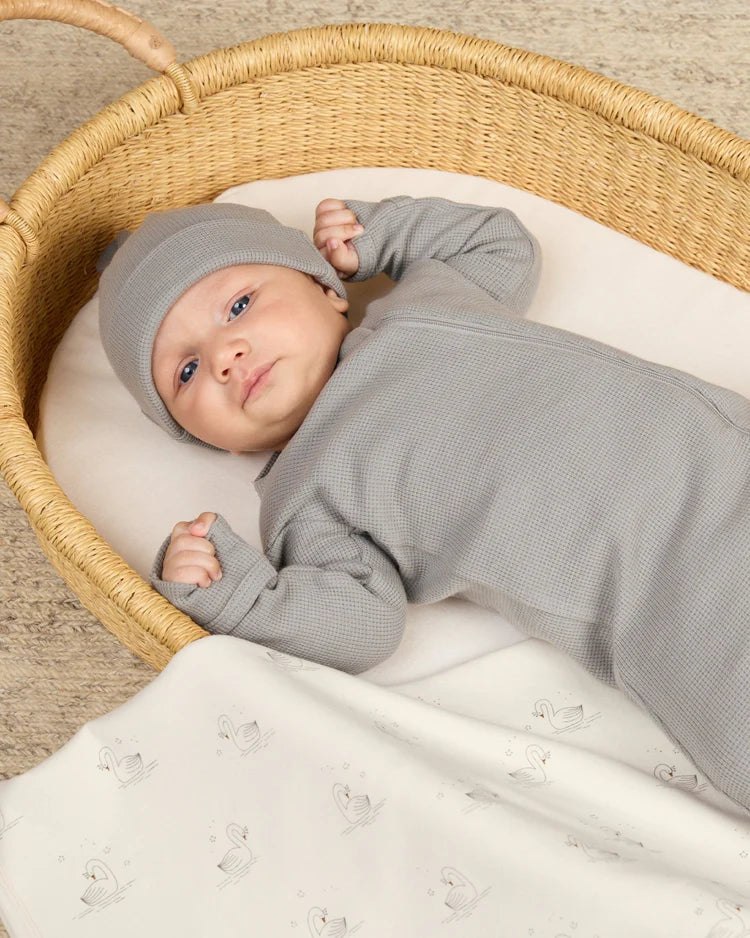 Waffle Sleep Set | Dusty Blue | Quincy Mae