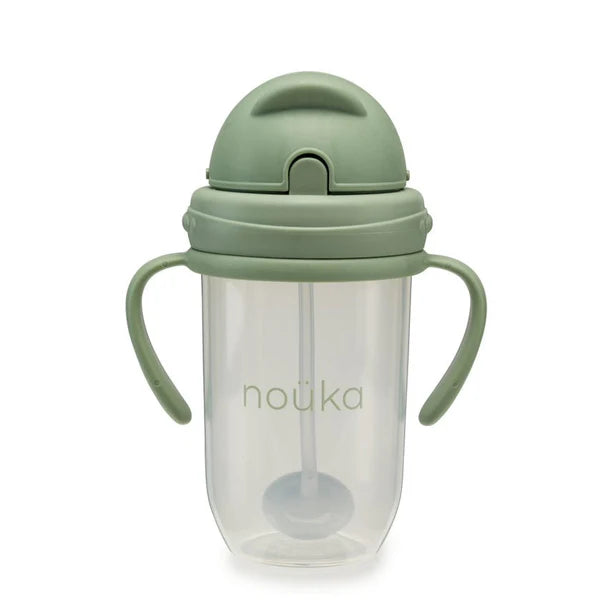 Non-Spill Weighted Straw Cup 9 oz | noüka | Moss