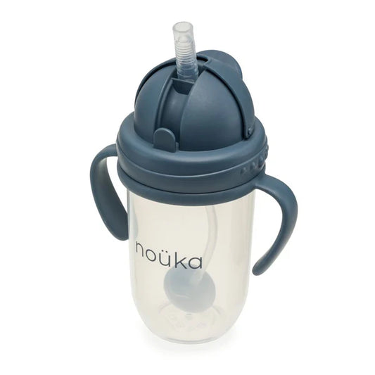 Non-Spill Weighted Straw Cup 9 oz | noüka | Deep Ocean