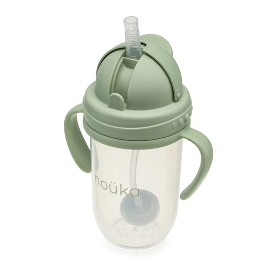Non-Spill Weighted Straw Cup 9 oz | noüka | Moss