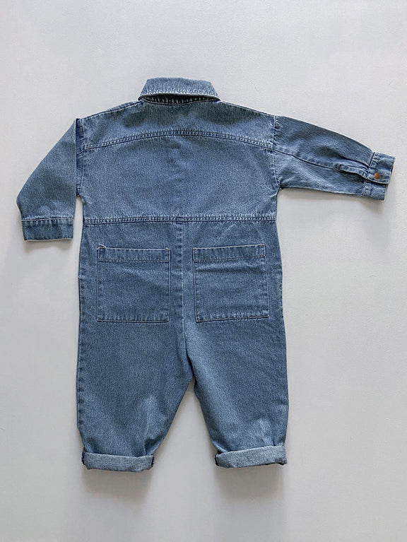 Blue denim best sale boiler suit