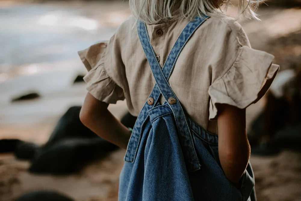 The Oversized Denim Pinafore- The Simple Folk