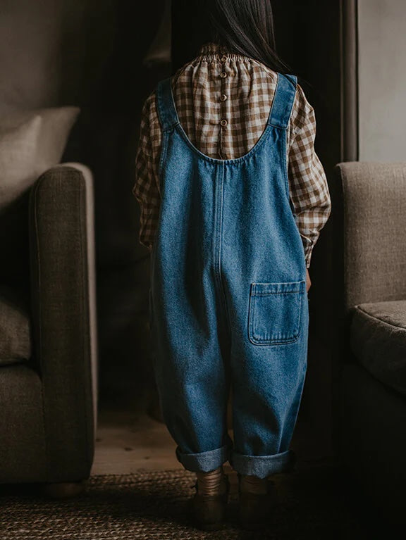 The Oversized Denim Dungaree - The Simple Folk – Wild Baby